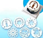 15-Piece Floral Cake Decorating Stencil Set