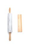 Fox Run Marble Rolling Pin with Wooden Cradle