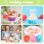 42-Piece Silicone Baking Molds for Cupcakes & Donuts