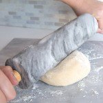 Fox Run Marble Rolling Pin with Wooden Cradle