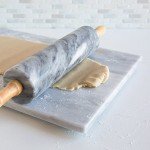Fox Run Marble Rolling Pin with Wooden Cradle