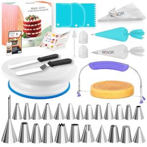 64-Piece Cake Decorating Kit with Video Course