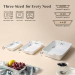 DOWAN Ceramic Baking Dishes Set of 3