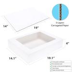 6-Pack Large Rectangle Cake Boxes with Boards