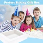 6-Pack Large Rectangle Cake Boxes with Boards