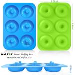 Walfos Non-Stick Silicone Donut Pan Set - 3 Pieces