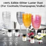 Luster Dust Edible Glitter Set - 4 Colors