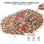 Rainbow Colorful Sprinkles - 2.2 Pounds Bulk