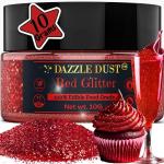 Red Edible Glitter for Cakes and Drinks
