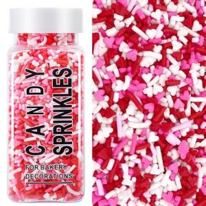 Valentine's Heart & Jimmies Sprinkles for Baking
