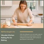 Wooden French Rolling Pin for Baking 15.75-Inch
