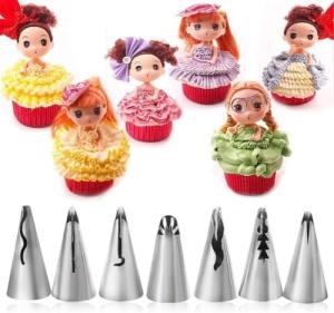 7-Piece Stainless Steel Icing Piping Nozzles Set