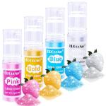 Rainbow Edible Glitter Spray - 4 Color Set