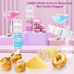 Rainbow Edible Glitter Spray - 4 Color Set