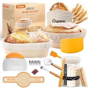 Oval and Round Banneton Bread Proofing Basket Set
