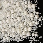 White Pearl Sugar Sprinkles for Baking & Decorating