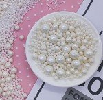 White Edible Pearl Sugar Sprinkles for Baking
