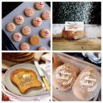 9-Piece Baking Stencil Set for Bread & Desserts