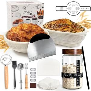 Sourdough Baking Starter Kit with Proofing Baskets