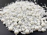 White Edible Pearl Sugar Sprinkles for Baking
