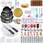 540-Piece Cake Decorating Kit with Tools and Pans