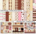 Baking Theme Scrapbook Paper Kit with Stickers