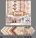 Baking Theme Scrapbook Paper Kit with Stickers