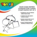 Squid Game Stainless Steel Cookie Stamp Set