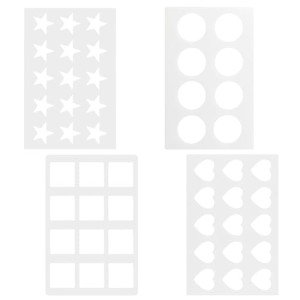 4-Piece Cookie Stencil Set for Cake Decorating