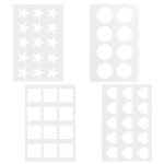 4-Piece Cookie Stencil Set for Cake Decorating