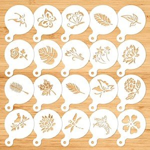 Konsait 20 Pack Reusable Cake Stencil Set