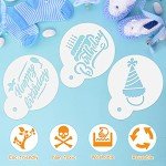 20-Piece Birthday Cookie Stencil Set