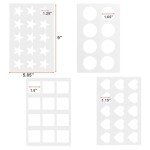 4-Piece Cookie Stencil Set for Cake Decorating