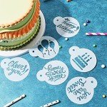 20-Piece Birthday Cookie Stencil Set