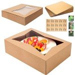 15 Pack Cake Boxes with Window and Boards