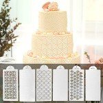 6-Piece Floral Cake Decorating Stencil Set