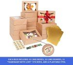 15 Pack Cake Boxes with Window and Boards