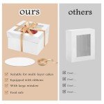 12PCS Large Cake Boxes with Boards & Ribbons