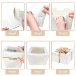 12PCS Large Cake Boxes with Boards & Ribbons