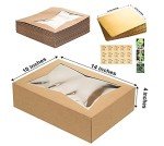 15 Pack Cake Boxes with Window and Boards