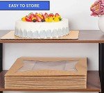 15 Pack Cake Boxes with Window and Boards