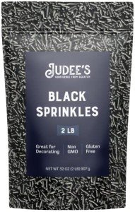 Judee's Gluten-Free Black Sprinkles 2 lb Bag
