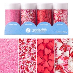 Heart Sprinkles Mix for Valentines Baking Decor