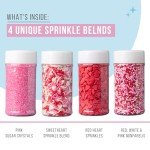 Heart Sprinkles Mix for Valentines Baking Decor