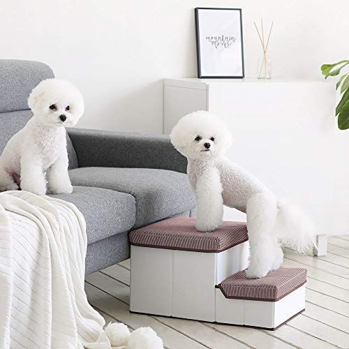 Foldable 2-Tier Pet Stairs for Small Dogs
