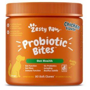 Zesty Paws Chicken Probiotic Bites for Dogs