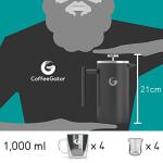 Coffee Gator French Press + Travel Jar - 34oz Gray