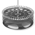 Coffee Gator French Press + Travel Jar - 34oz Gray