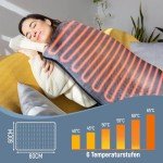 Electric Heating Pad with Auto Shut-Off, 80x60 cm