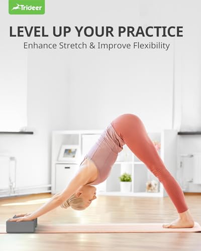 Trideer Gray Yoga Blocks - 2 Pack Set